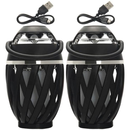 2-Pack: Power-To-Go True Wireless Stereo Lantern Flame Speakers