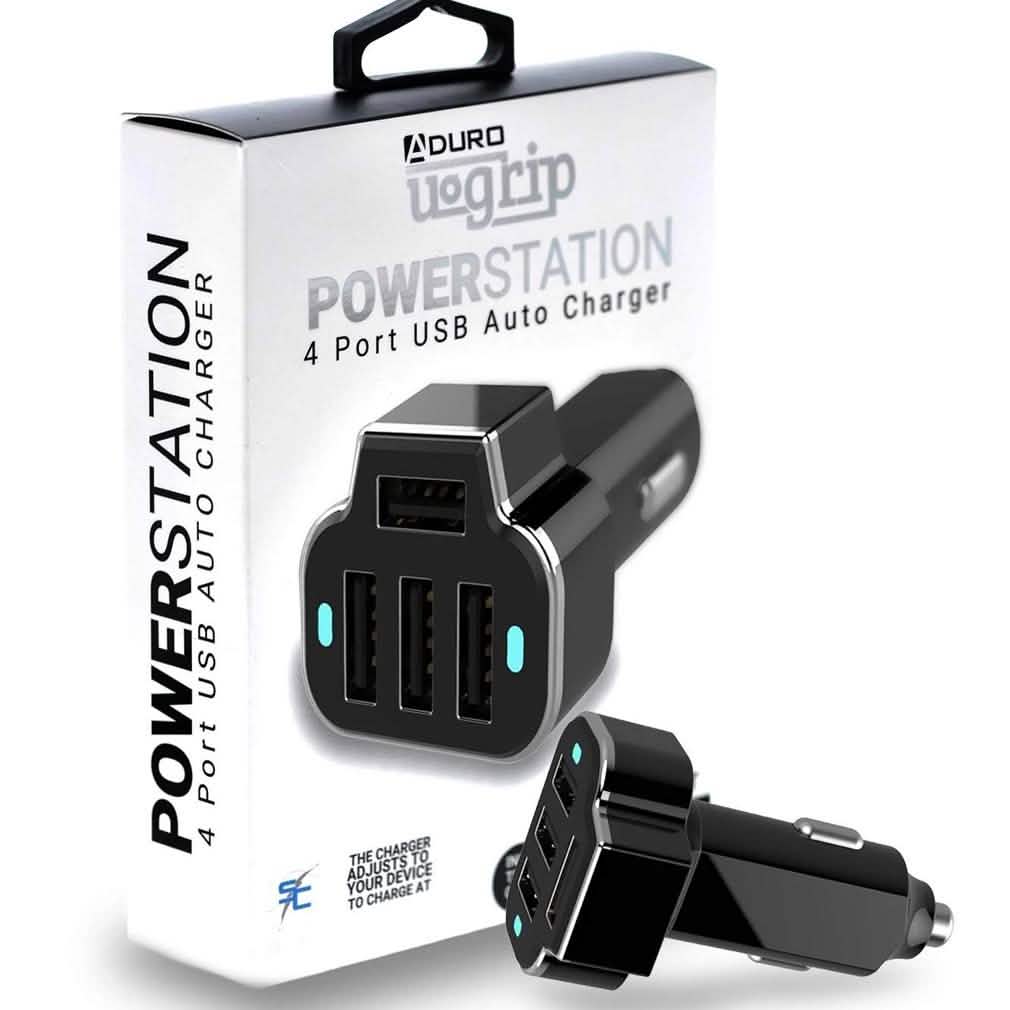 2-Pack: PowerUp 4 USB Port Car Charger Adapter