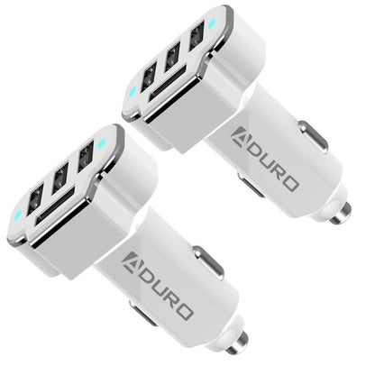 2-Pack: PowerUp 4 USB Port Car Charger Adapter