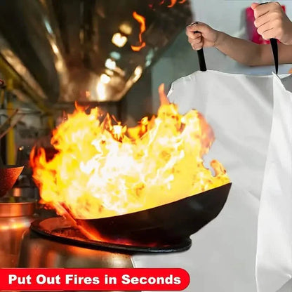 2-Pack: Premium Fiberglass Fire Blankets - Heat-Resistant, Compact and Reusable