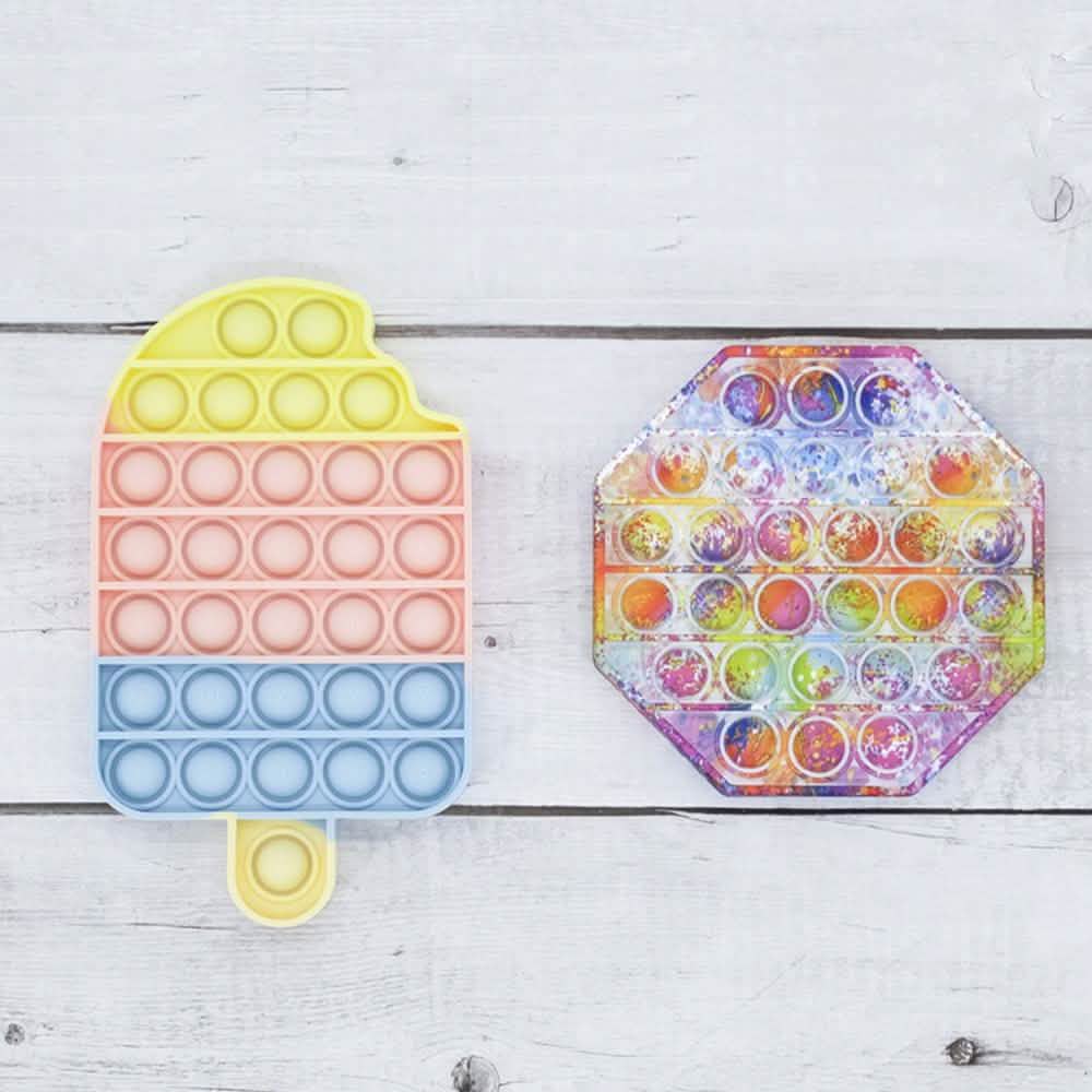 2-Pack: Push Pop Fidget Anti-Stress Pads