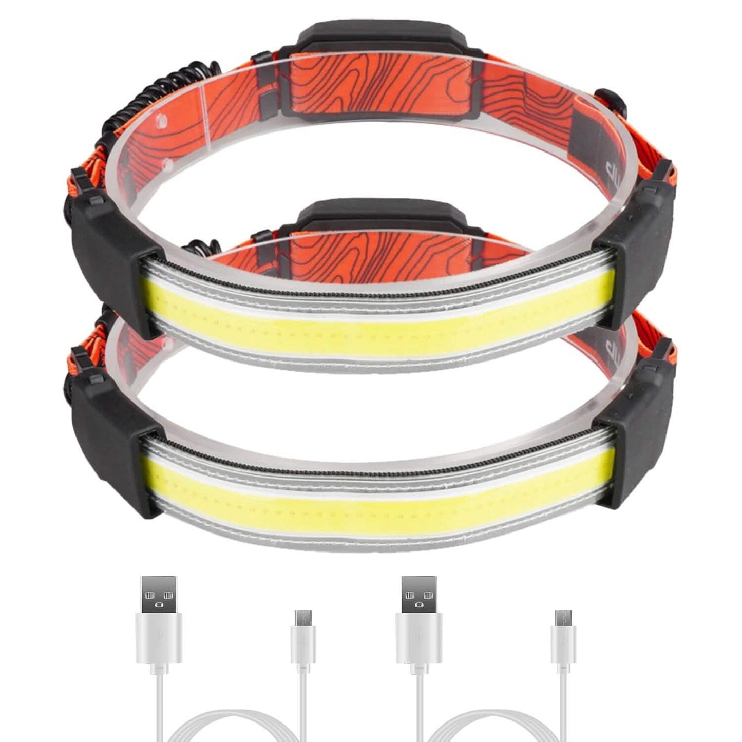 2-Pack: Rechargeable Headlamp 3 Light Modes Hand-Free