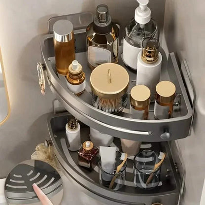2-Tier: Rustproof Corner Shower Caddy, Adhesive Wall Mounted Shower Shelves No Drilling