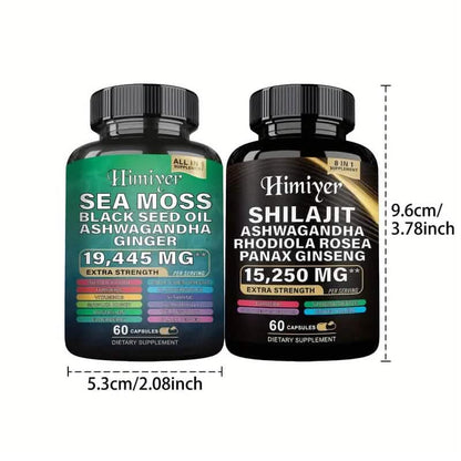 2-Pack: Shilajit + Sea Moss High Potency Vitality Combo