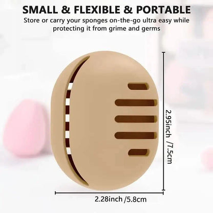 2-Pack: Silicone Makeup Sponge Holder Case