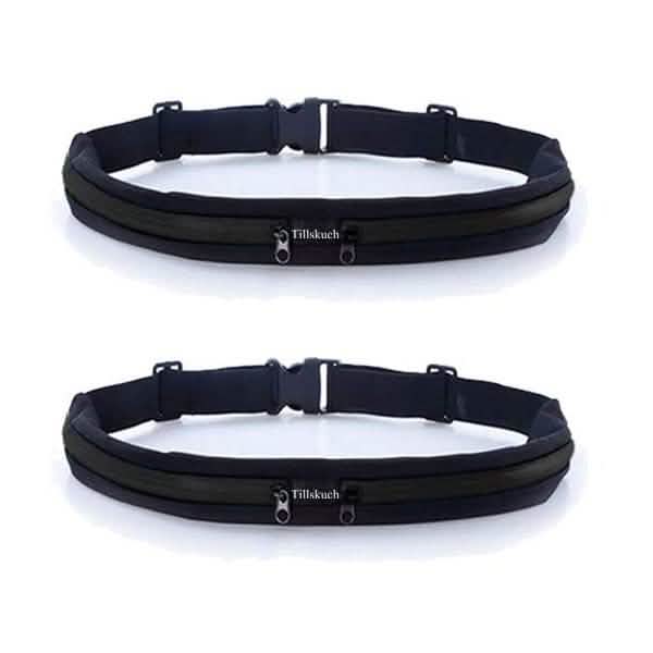 2-Pack: Slim Waist Pocket Running Belt