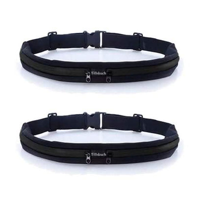 2-Pack: Slim Waist Pocket Running Belt