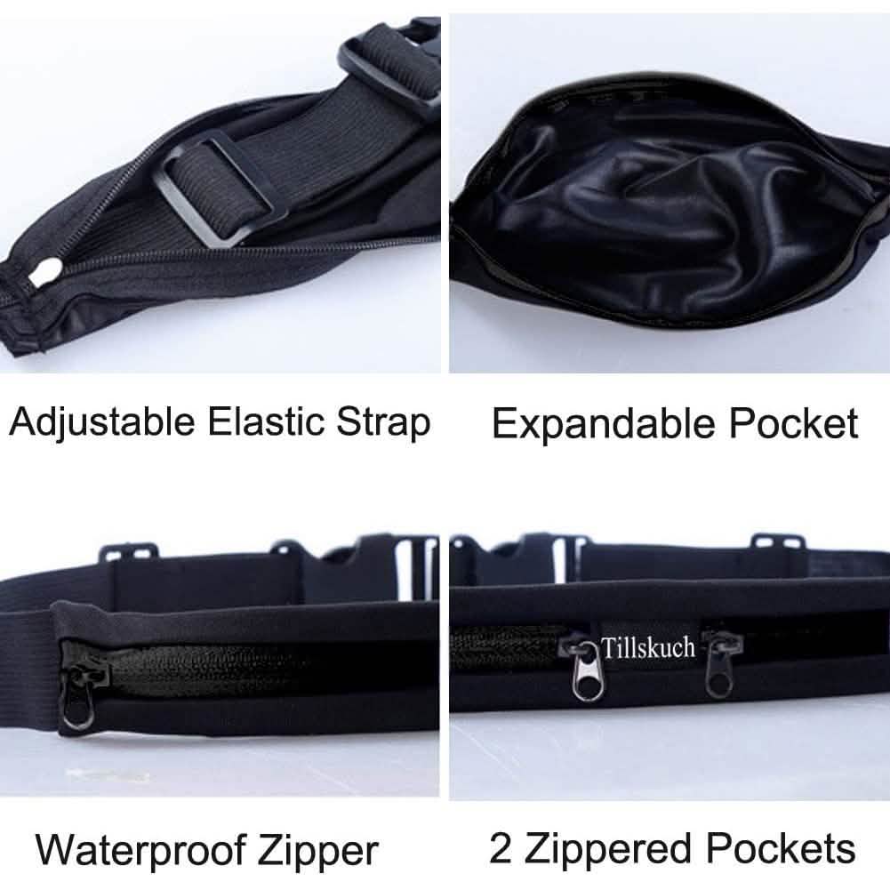 2-Pack: Slim Waist Pocket Running Belt