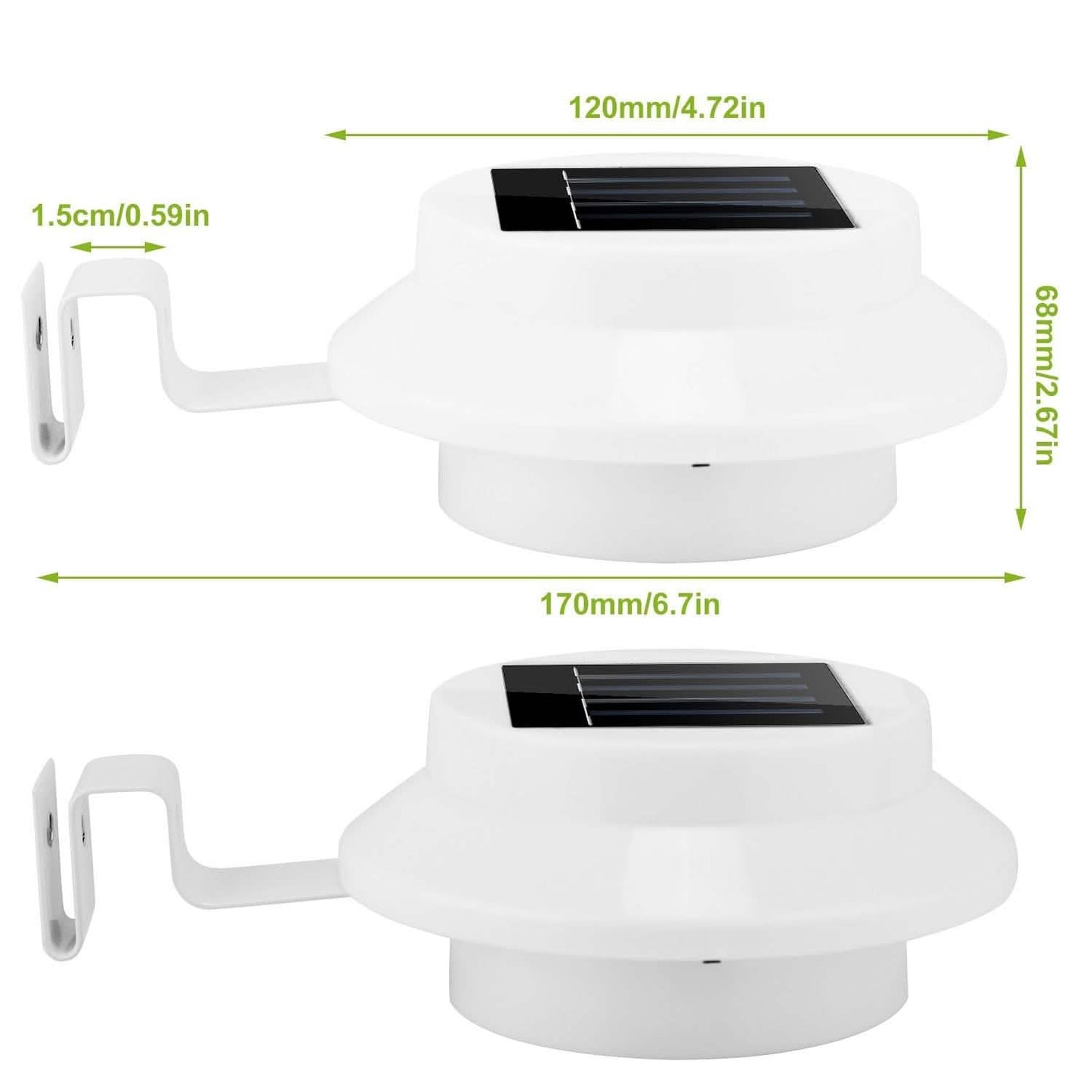 2-Pack: Solar Powered Gutter Lights
