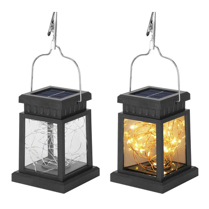 2-Pack: Solar Powered Hanging Lights 30 LED Beads