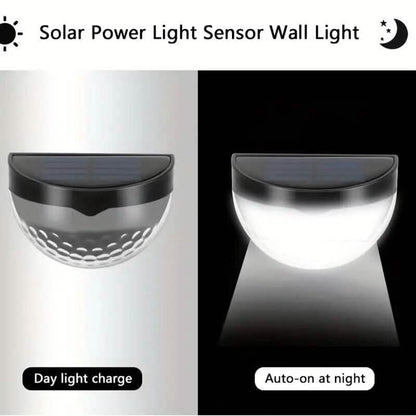 2-Pack: Solar Wall Mount Outdoor Fence Lamp