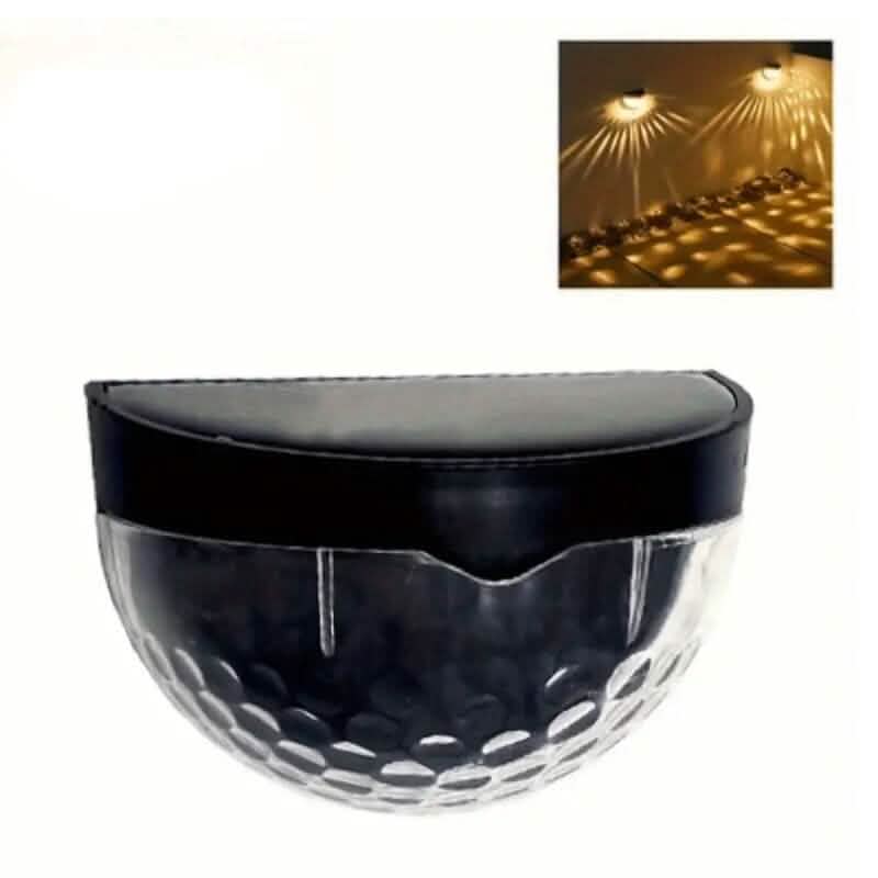 2-Pack: Solar Wall Mount Outdoor Fence Lamp