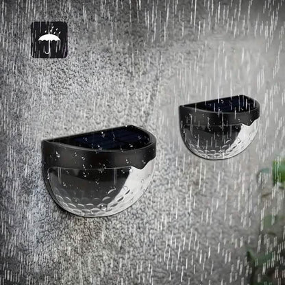 2-Pack: Solar Wall Mount Outdoor Fence Lamp