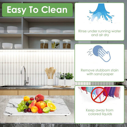 2-Pack: Stone Dish Drying Mat Silicone Diatomaceous Earth Mat