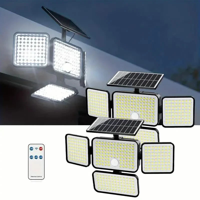 2-Pack: Super Bright Solar Motion Sensor Outdoor Light with Remote