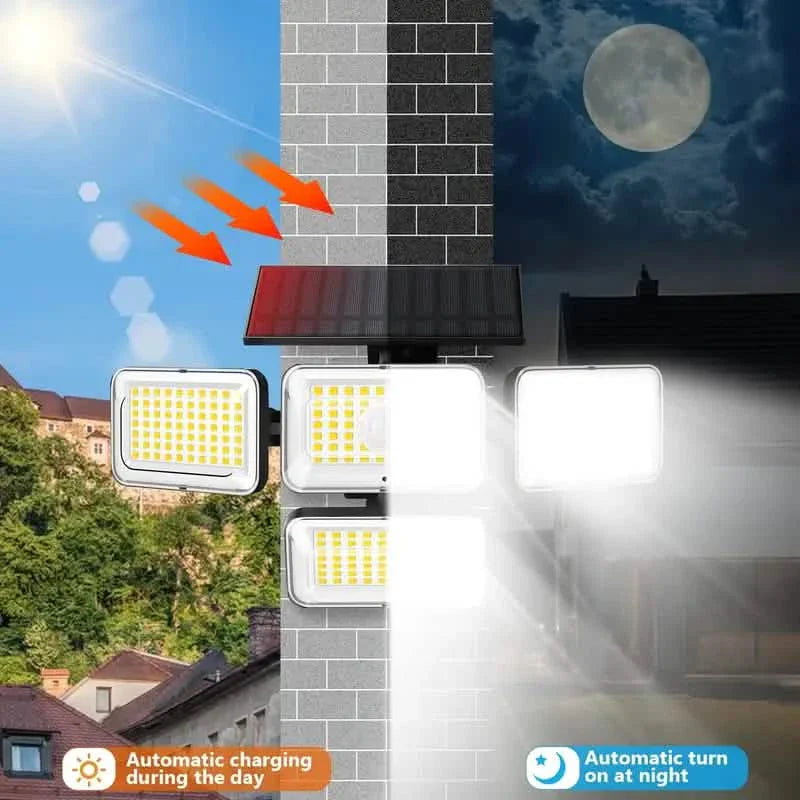 2-Pack: Super Bright Solar Motion Sensor Outdoor Light with Remote