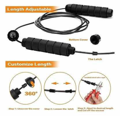 2-Pack: Tangle-Free Rapid Speed Cable 9-Foot Jump Rope