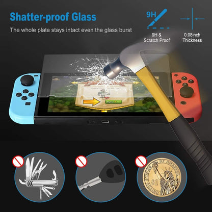 2-Pack: Tempered Glass Screen Protector for Nintendo Switch