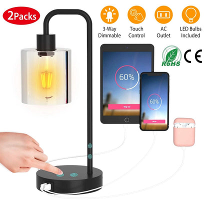 2-Pack: Touch Control Table Lamp