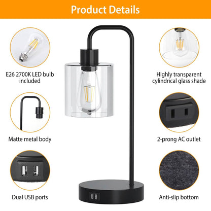 2-Pack: Touch Control Table Lamp