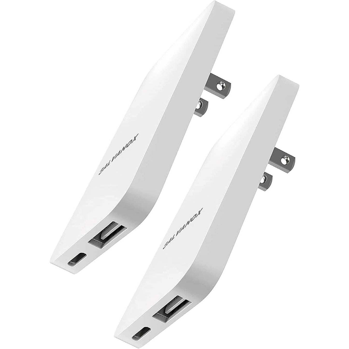 2-Pack: Type C Flat Slim Power Adapter