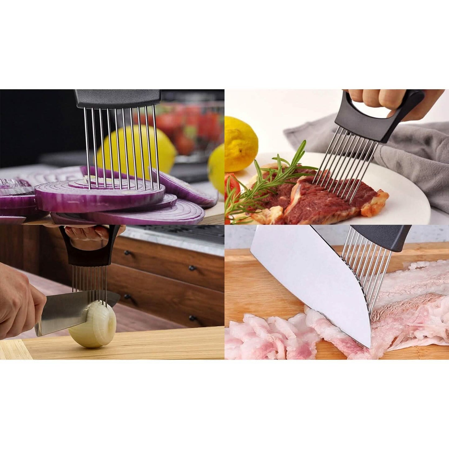 2-Pack: Ultra Sharp Knife Sharpener and Stainless Steel Vegetable and Meat Slicer Holder