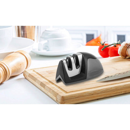 2-Pack: Ultra Sharp Knife Sharpener and Stainless Steel Vegetable and Meat Slicer Holder
