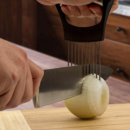 2-Pack: Ultra Sharp Knife Sharpener and Stainless Steel Vegetable and Meat Slicer Holder