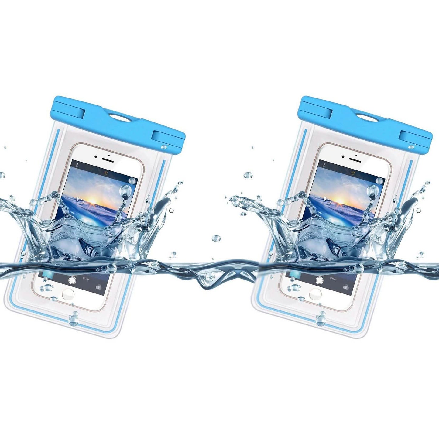 2-Pack: Universal Cell Phone Waterproof Dry Bag Case