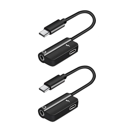 2-Pack: USB-C to 3.5mm Audio Plug Adapter