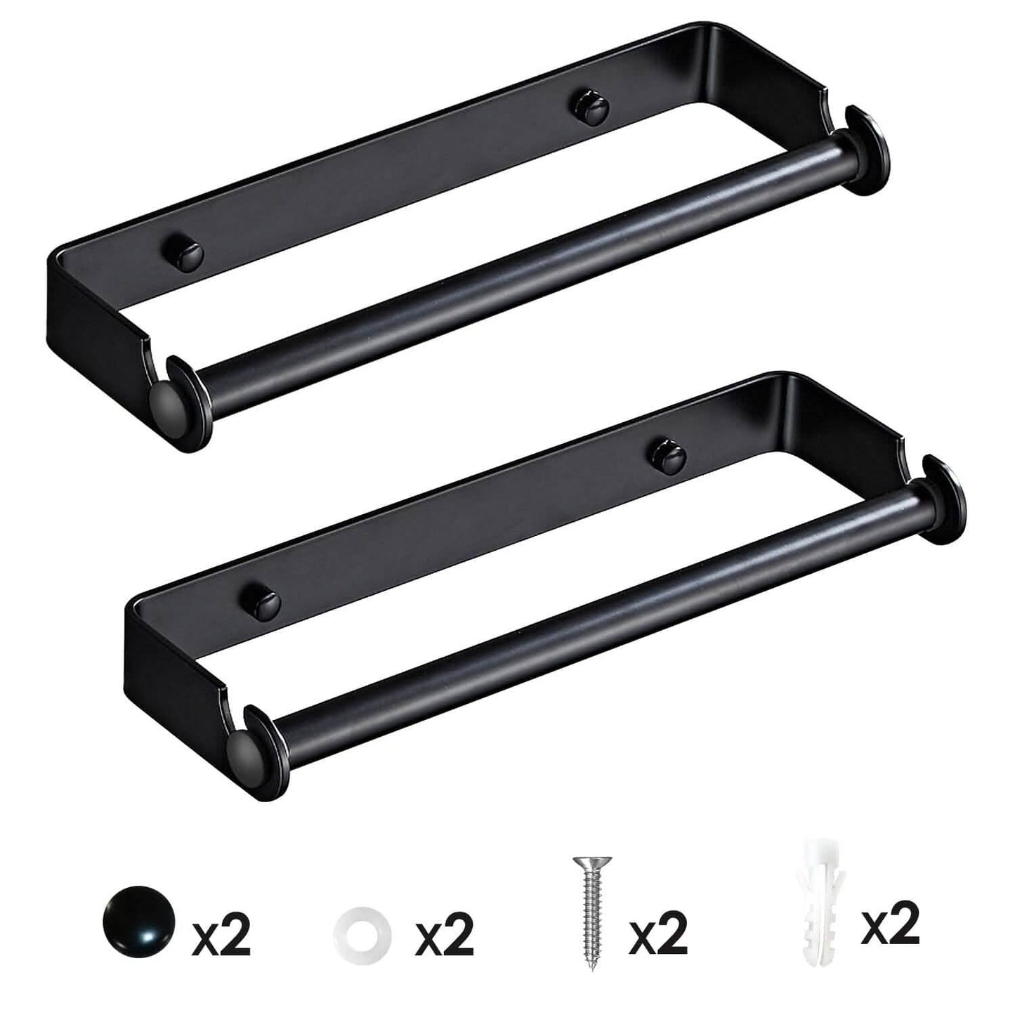 2-Pack: Wall Mounted Paper Towel Holder Under Cabinet