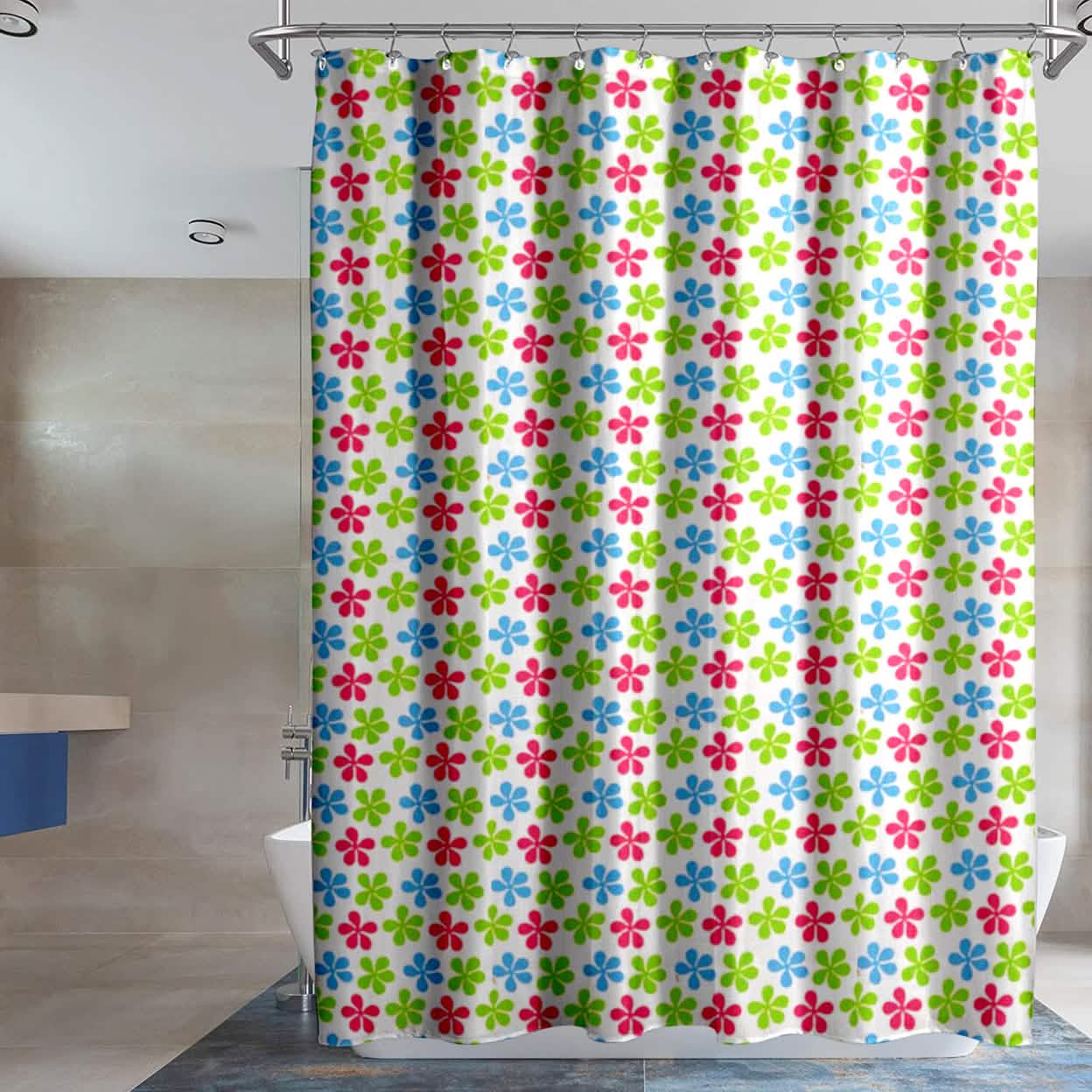 2-Pack: Water-Proof Printed Peva Shower Curtain