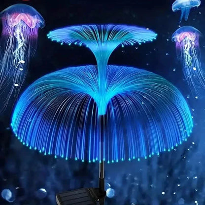 2-Pack: Waterproof Solar Jellyfish Fiber Optic Light