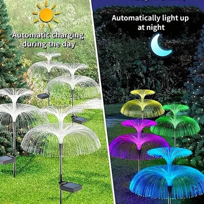 2-Pack: Waterproof Solar Jellyfish Fiber Optic Light