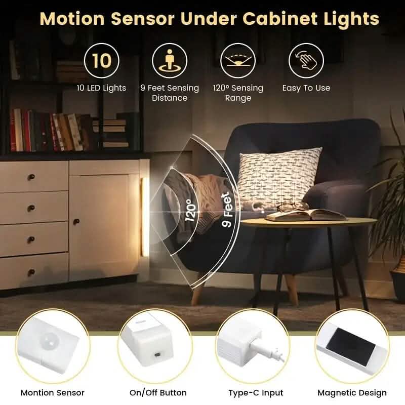 2-Pack: Wireless Motion Sensor 12" LED Light Strip