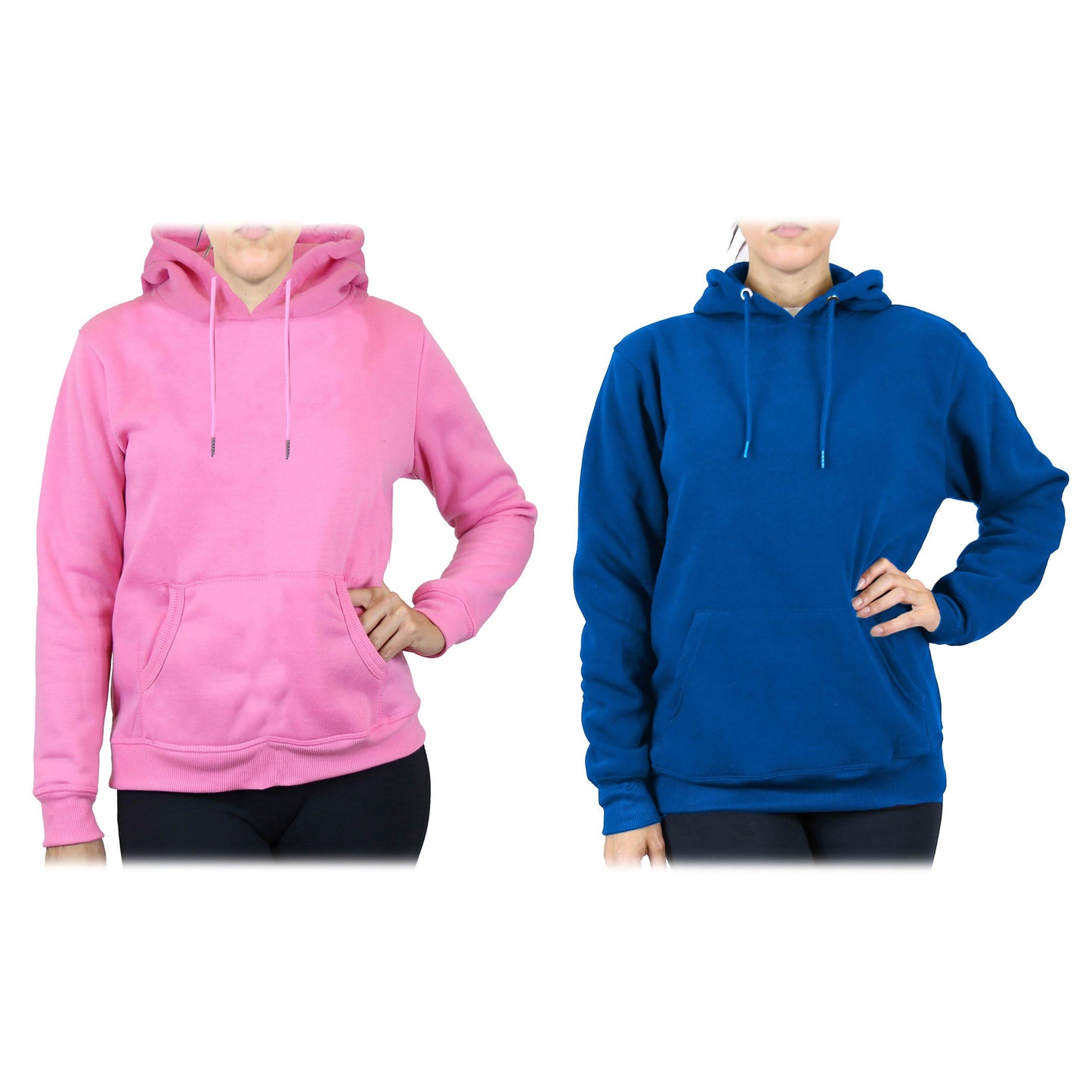 2-Pack: Women’s Fleece Pullover Hoodie - Assorted Color Sets