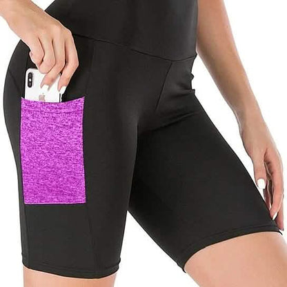 2-Pack: Women's High Waisted Biker Shorts With Pockets