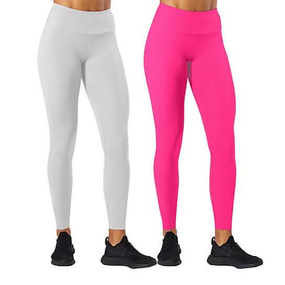 2-Pack: Women's High Waisted Ultra-Soft Yoga Leggings