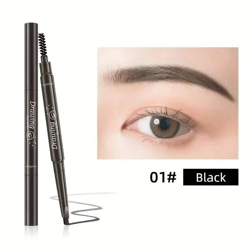 2-Pack: Natural Makeup Double Heads Automatic Eyebrow Pencil Waterproof Long-lasting