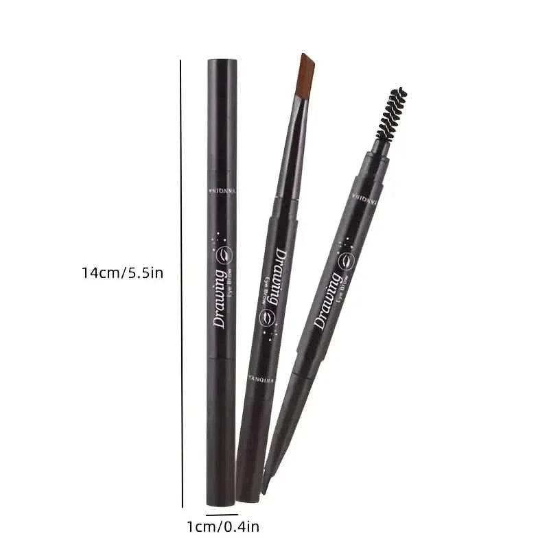 2-Pack: Natural Makeup Double Heads Automatic Eyebrow Pencil Waterproof Long-lasting