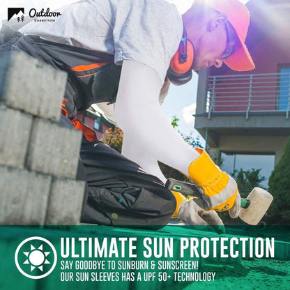 2-Pairs: UV Sun Protection Compression Arm Sleeves