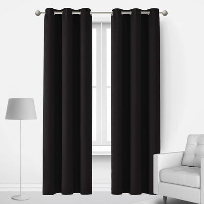 2-Panels: Deconovo Room Darkening Thermal Insulated Blackout Grommet Window Curtains