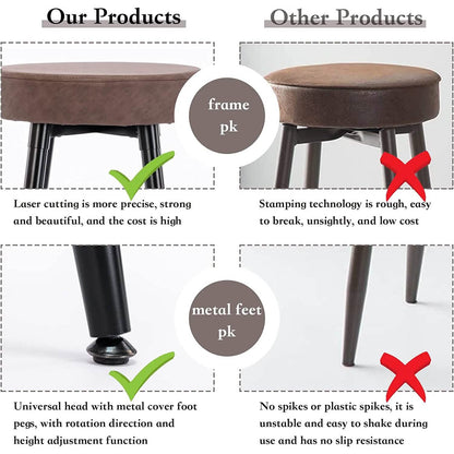 2-Piece: 28'' Metal Bar Stools Set
