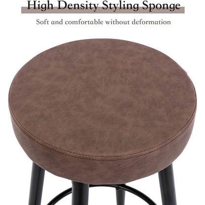 2-Piece: 28'' Metal Bar Stools Set