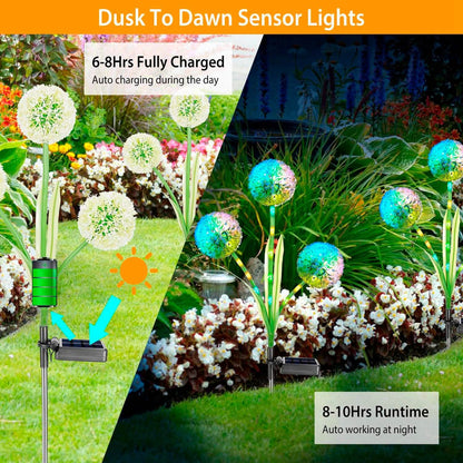 2-Piece: 36 LED Dandelion Solar Lights