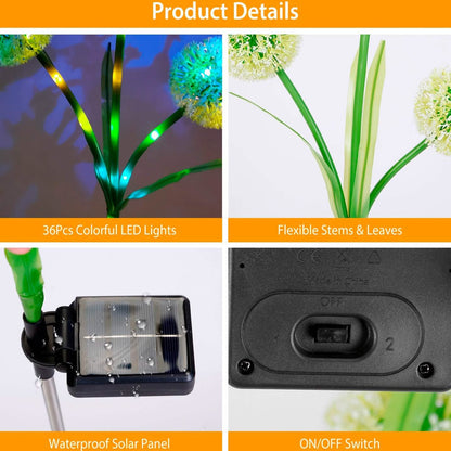 2-Piece: 36 LED Dandelion Solar Lights