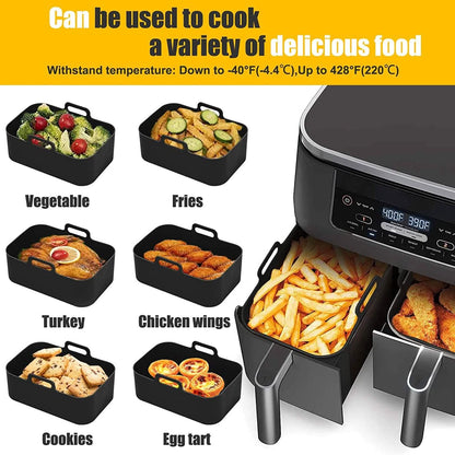2-Piece: Air Fryer Silicone Pot