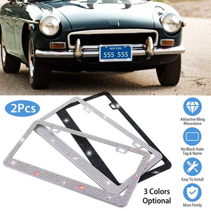 2-Piece: Bling License Plate Frames