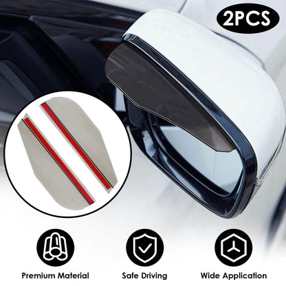 2-Piece: Car Side Mirror Rain Guard