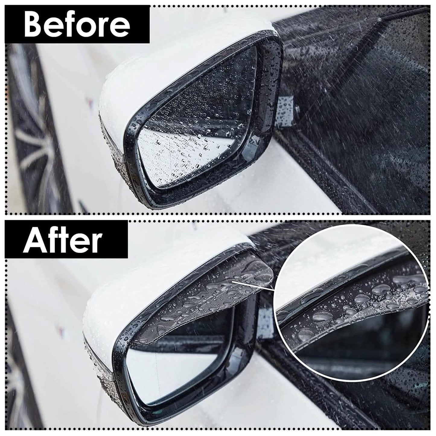 2-Piece: Car Side Mirror Rain Guard